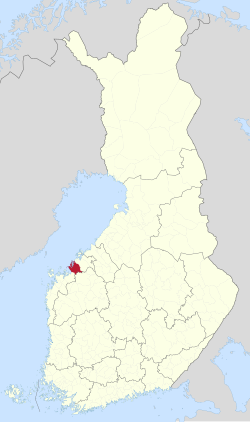 Location of Nykarleby in Finland