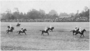 Varsity Polo match 1925: Oxford, who lost by 2 goals to 8, get the ball in mid-field.