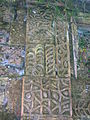 Detail of the ornate carving on the bridge abutment.