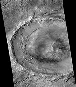 火星勘测轨道飞行器背景相机拍摄的博内斯特尔陨击坑。