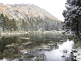 阳明山梦幻湖积雪