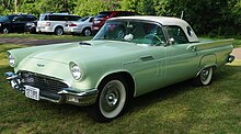 A light green coupe from the late 1950s