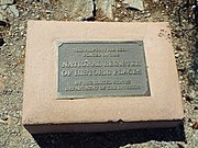 National Register of Historic Places marker on Monument Hill where the initial point of the Gila and Salt River Meridan is located.