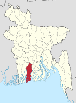Location of Bagerhat District in Bangladesh