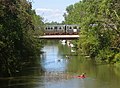 A Brown Line train crossing the North Branch of the Chicago River