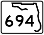 State Road 694 and County Road 694 marker