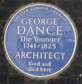George Dance plaque
