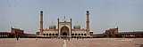 D-29 Panoramic view of the Jama Masjid in Delhi. Built by Mughal emperor Shah Jahan, it is the largest and best known mosque in India.