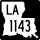Louisiana Highway 1143 marker