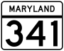 Maryland Route 341 marker