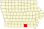 State map highlighting Appanoose County