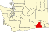 标示出瓦拉瓦拉县位置的地图