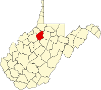 西维吉尼亚州多德里奇县地图
