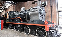 Steam locomotive in a museum