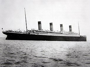 1912年4月10日，离开南安普敦的泰坦尼克号