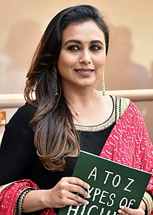 Rani Mukerji looks directly at the camera