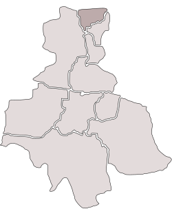 Location of Orzegów within Ruda Śląska