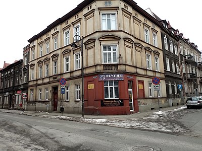 Corner view of the building