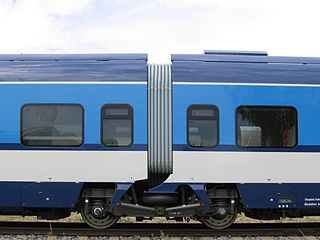 Jakobs bogie on the ČD Class 844/Pesa SA