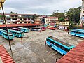 Aerial view of kothamangalam Private Bus Stand On A Evening