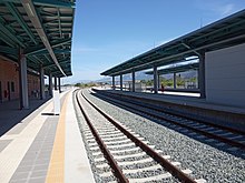 Tracks at the brand new Aigio railway station just a few days before the commencement of rail schedules. (June 2020)