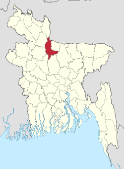 Location of Jamalpur District in Bangladesh