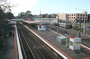 Overview of the station from Burke Road