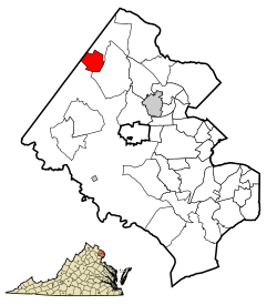 Location within Fairfax county