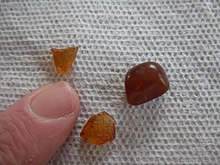 several small rocks, possibly semi-precious gems