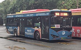 巴士电车86路的 GZ6100LGEV5 (K8) 在大学城广中医总站