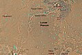 火星月沼区地图。迈亚谷是大型古老河谷。