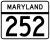 Maryland Route 252 marker