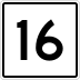 State Route 16 marker