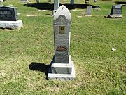 Grave of George Warren Sirrine (1818-1902), one of the four founding fathers of Mesa. The Sirrine house is listed in the National Register of Historic Places.