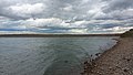 Moose Mountain Lake shore and the dam