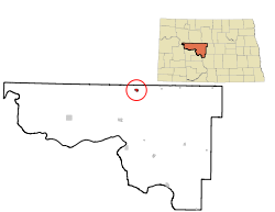 Location of Max, North Dakota