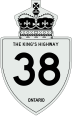 King's Highway 38 marker