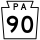Pennsylvania Route 90 marker