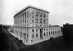 Circa 1920 picture of the building, viewed from the southeast