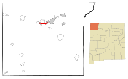 Location of Upper Fruitland, New Mexico