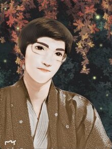 Photograph of me in a yukata. Edited with Meitu.