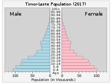 Population graph showing a significant youth bulge