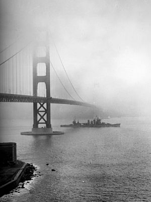 Entering San Francisco Bay in December 1942.