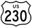 U.S. Route 230 marker