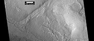 Close-up of lobate debris apron (LDA), as seen by HiRISE under HiWish program