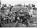 Workers on the first bridge, 1883
