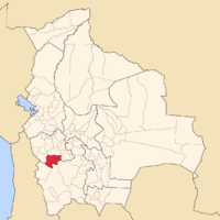 Location of Ladislao Cabrera Province in Bolivia
