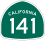 State Route 141 marker