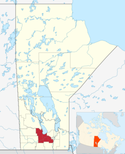 Map of the Central Plains Region in Manitoba.