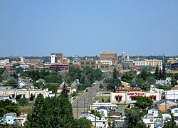 Downtown Cheyenne, looking north from I-80